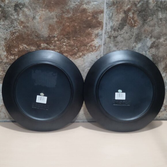 Pair Decorative Ceramic Plate Hand Painted Monkey Riding Elephant - Picture 2 of 10